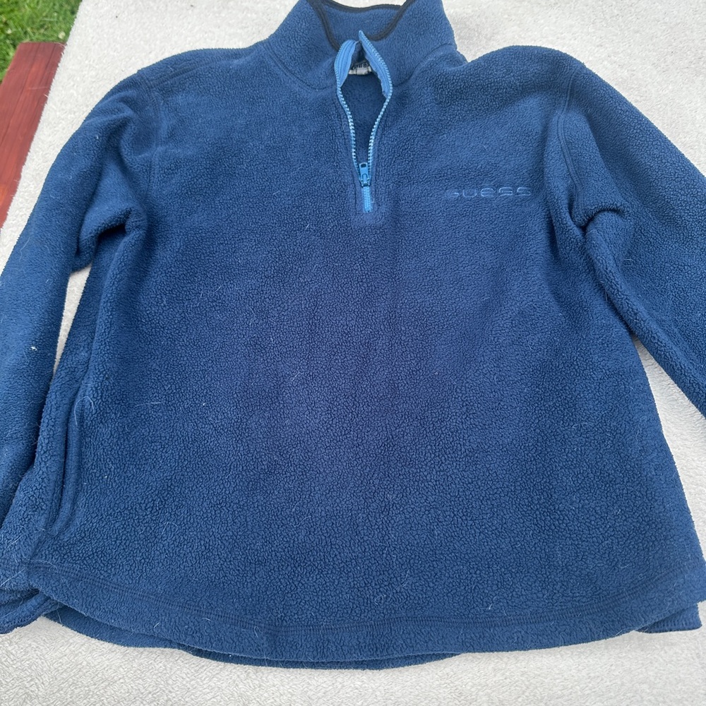 Guess Deep Blue Half-Zip Fleece